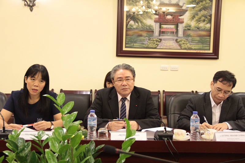 TS. Đặng Xuân Hoan - Giám đốc Học viện phát biểu tại buổi làm việc