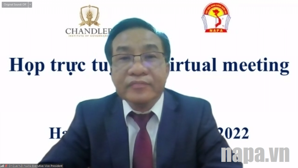TS. Nguyễn Đăng Quế phát biểu tại buổi làm việc.