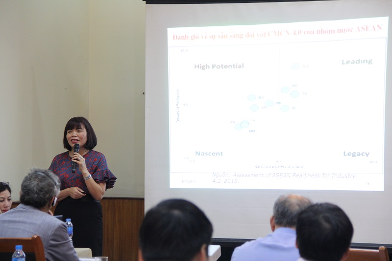 PGS.TS. Nguyễn Thị Hồng Hải – Trưởng Khoa Khoa học Hành chính và Tổ chức nhân sự nhấn mạnh tầm quan trọng của nguồn nhân lực khu vực công và đề xuất các giải pháp để quản lý hiệu quả và phát huy tối đa nhân tố này trong CMCN 4.0