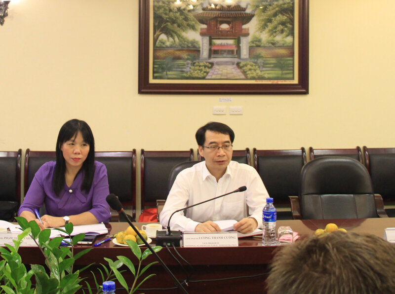 PGS. TS Lương Thanh Cường phát biểu tại buổi làm việc