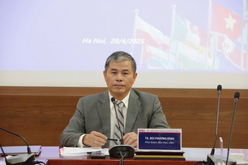 Dr. Bui Phuong Dinh, APAG Vice President, delivered speech at the meeting