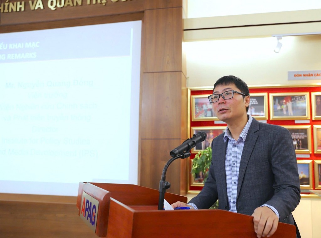 Mr. Nguyen Quang Dong, Director of IPS, delivered welcome remarks.