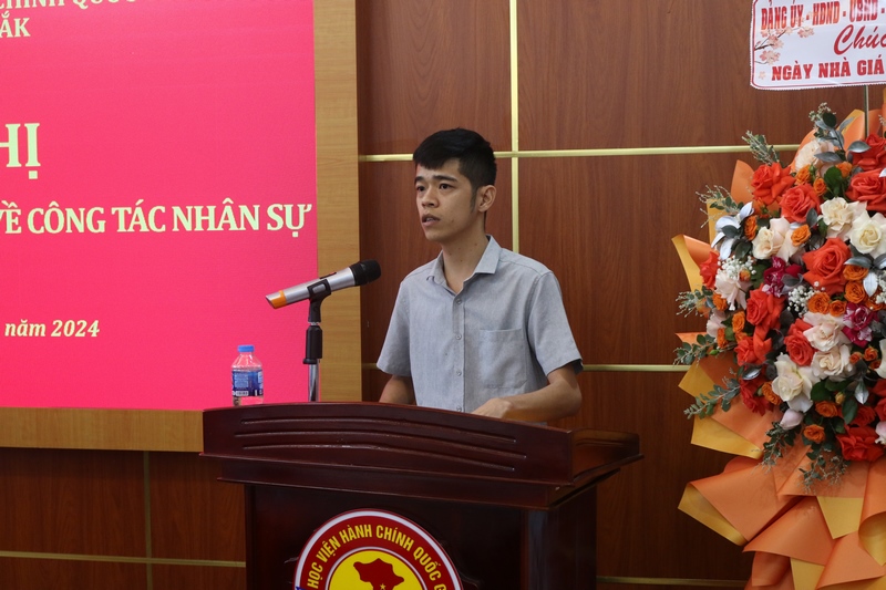 ThS. Trần Hữu Nam, Phòng Tổ chức - Hành chính Phân hiệu công bố các Quyết định