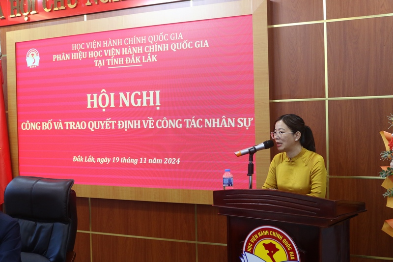 TS. GVC. Đặng Nguyên Hà, Khoa khoa học Liên ngành Phân hiệu phát biểu nhận nhiệm vụ
